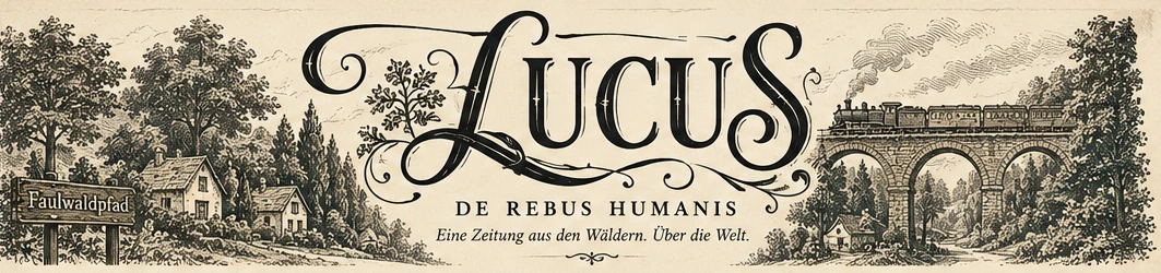 LUCUS - De Rebus Humanis. Eine Zeitung aus den Wäldern. Über die Welt. Eisenbahnviadukt im Faulwald.
